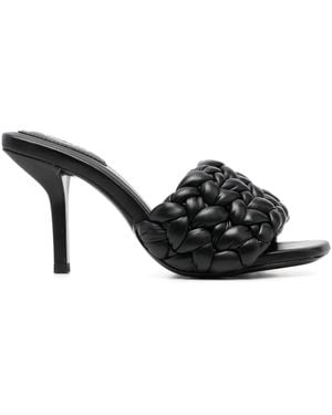 Ash Serena 100Mm Braided-Strap Sandals - Black