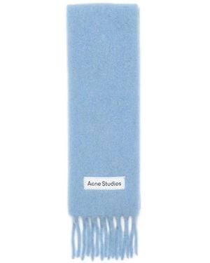Acne Studios Skinny Mohair Scarf - Blue