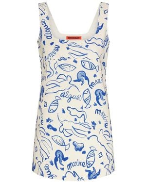 Simon Miller Sahara Printed Denim Dress - Blue