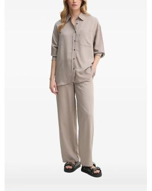 American Vintage Pinstripe Buttoned Shirt - ナチュラル