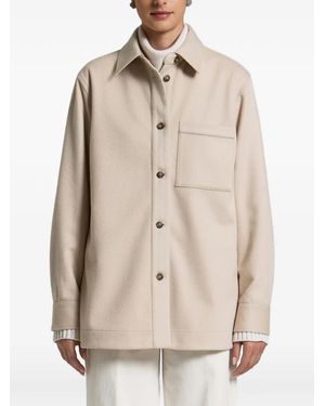 Peserico Button-Up Chest-Pocket Jacket - Natural