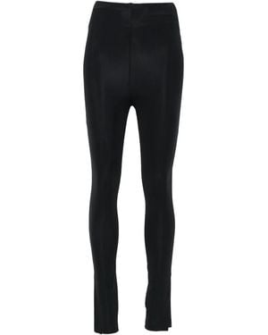 Parlor Side-Slit Slim-Fit Trousers - Black