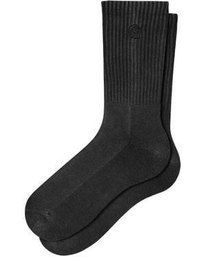 Carhartt Lambert Logo-Embroidered Socks - Black