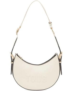 Tous Logo-Embossed Shoulder Bag - White