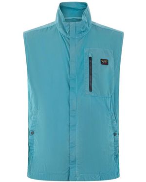 Paul & Shark Zip-Up Sleeveless Jacket - Blue