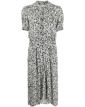 Zadig & Voltaire Rima Floral-Print Midi Dress - Grey