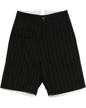 NAMACHEKO Pinstripe Shorts - Black
