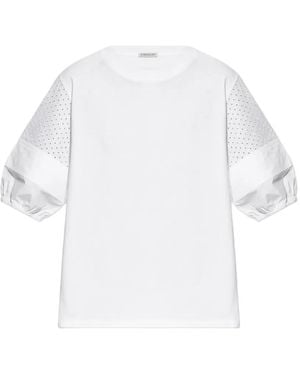 Moncler Eyelet-Detail T-Shirt - White
