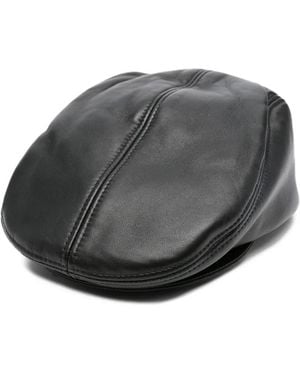 Ruslan Baginskiy Leather Panelled Beret - Grey