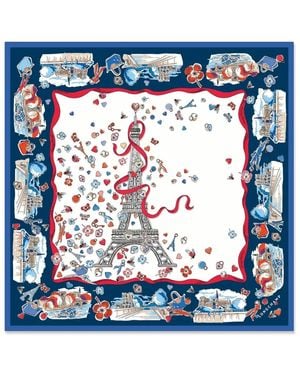 Longchamp Écharpe Equestrian Tower - Bleu