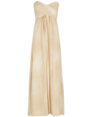 ERMANNO FIRENZE Twisted strapless maxi dress - Blanco