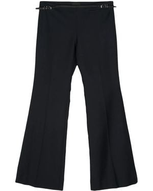 Givenchy Wide Leg Wool-Mohair Blend Trousers - Blue