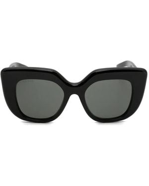 Gucci Geometric-Frame Sunglasses - Black