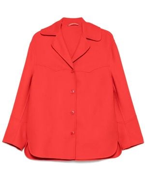 Ermanno Scervino Virgin Wool Coat - Red