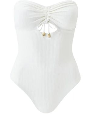 Melissa Odabash Lucca Ribbed Swimsuit - White
