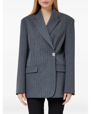 Liu Jo Blazer With Button Jewel - Gray