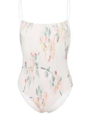 TOTEME Badpak Met Bloemenprint - Wit