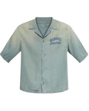 DIESEL Short-Sleeve Shirt - Blue