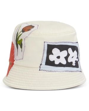 Marni Appliqué-Patch Bucket Hat - White