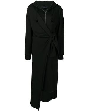 Goen.J Knot-Detail Hooded Dress - Black