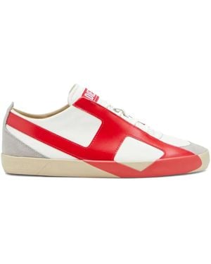DIESEL Slante Leather Trainers - Red