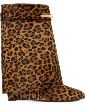 Givenchy Botines Shark Pinch Con Motivo De Leopardo - Marrón