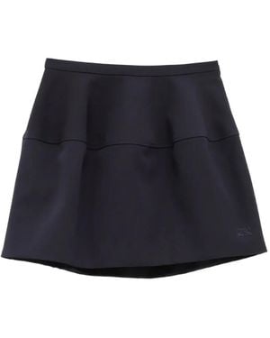 Loewe Balloon Anagram-Embroidered Flared Mini Skirt - Blue
