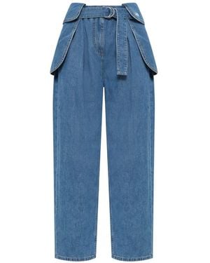 Loewe Vaqueros Cargo Con Cinturón - Azul