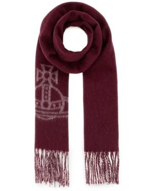 Vivienne Westwood Sciarpa Con Frange - Rosso