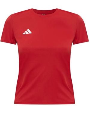 adidas Adizero Logo-Print T-Shirt - Red
