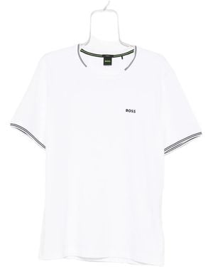 BOSS Tipped Crew-Neck T-Shirt - White