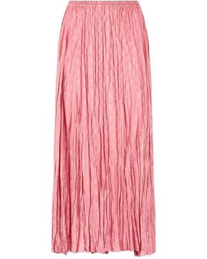 Roberto Cavalli Pleated Midi Skirt - Pink