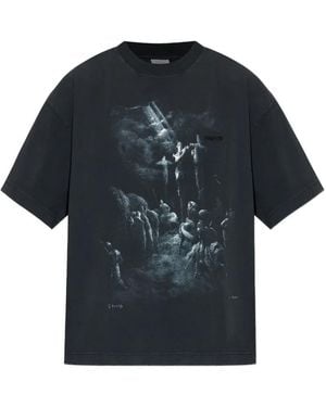 Vetements Graphic Distressed T-Shirt - Blue