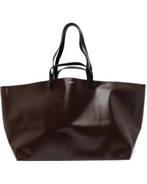 CAHU Sac Cabas À Logo Brodé - Brown