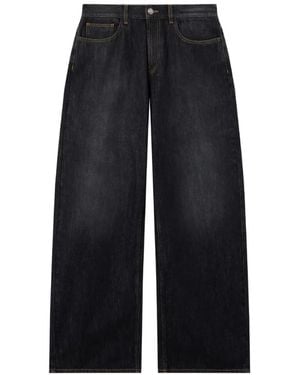 Palm Angels Curved Logo Denim Jeans - Blue