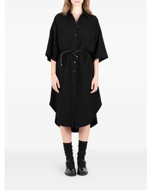 Societe Anonyme Lotus Button-Down Shirt Dress - Black