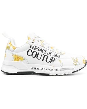 Versace Jeans Couture Baroque-Pattern Low-Top Sneakers - White