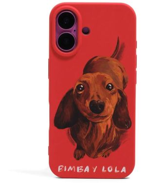 Bimba Y Lola Iphone 16 Dog-Graphic Phone Case - Red