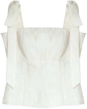 Isolda Âncora Tie-Strap Top - White