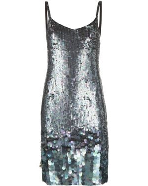 P.A.R.O.S.H. Gigi Sequinned Slip Dress - Grey