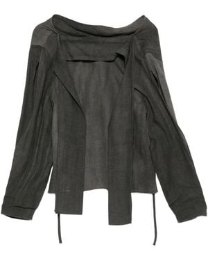 Our Legacy Cotton-wool Tie Blouse - グレー