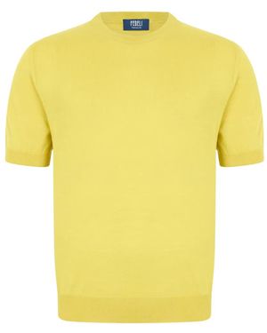Fedeli Short-Sleeve Crew-Neck T-Shirt - Yellow