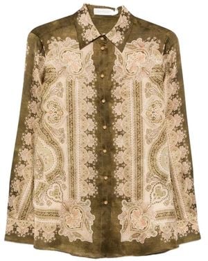 Zimmermann Paisley Buttoned Shirt - Natural