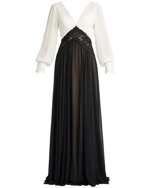 Tadashi Shoji Robe Longue Benulo À Design Plissé - Black
