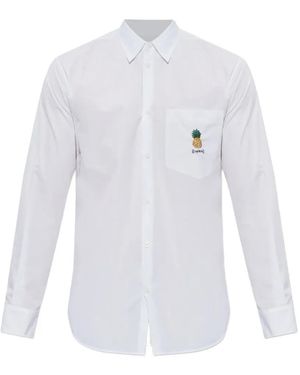 DSquared² Pocket Pineapple-Embroidery Shirt - White