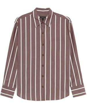 Rag & Bone Camisa con bolsillo a rayas - Morado