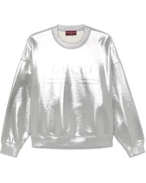 Gucci ラメ スウェットシャツ - グレー