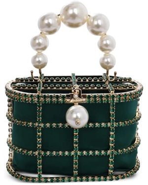 Rosantica Holli Pearl Embellished Mini Bag - Green