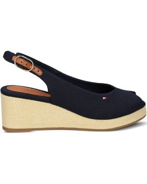 Tommy Hilfiger Slingback-Sandalen mit Wedge-Absatz - Blau