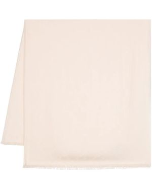 Pinko Fringed-Edge Rectangular Scarf - Natural